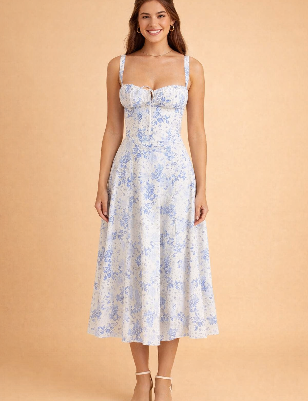 Corset-Style Waisted Dress for Women – Elegant Occasion Dress – Betty
