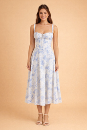 Corset-Style Waisted Dress for Women – Elegant Occasion Dress – Betty