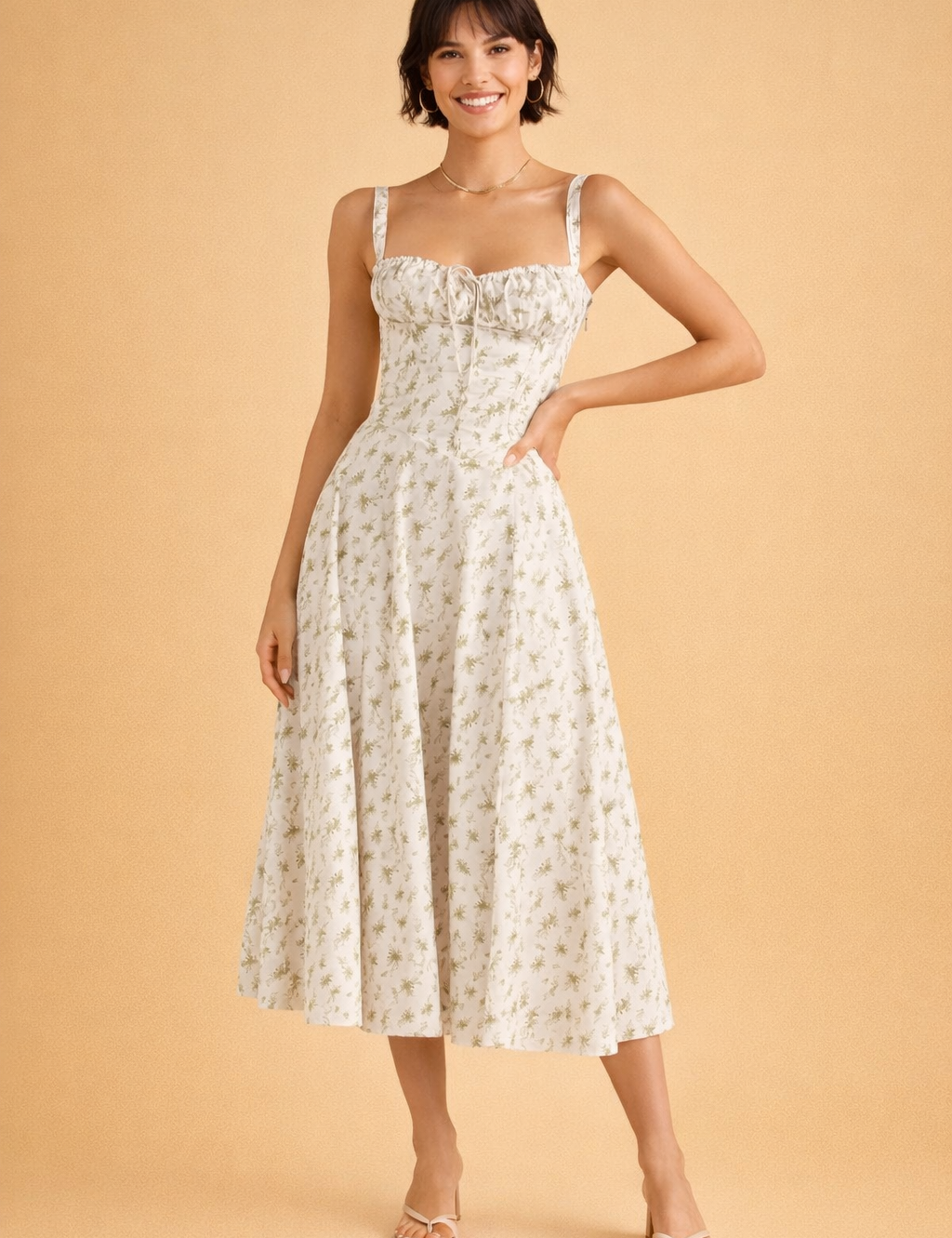 Corset-Style Waisted Dress for Women – Elegant Occasion Dress – Betty