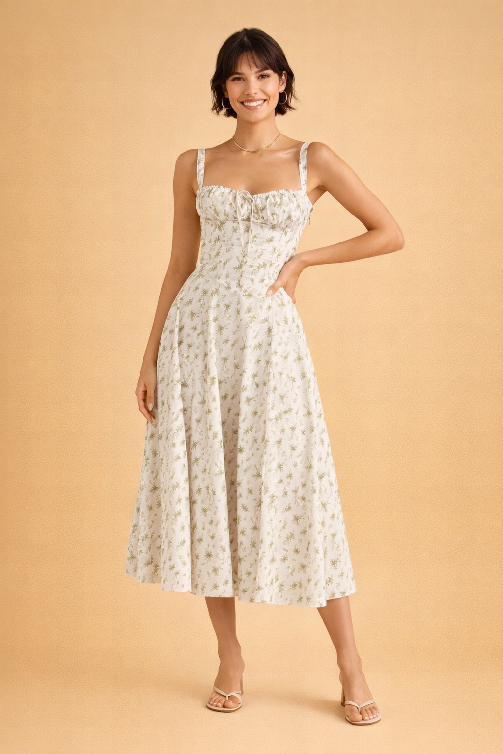 Corset-Style Waisted Dress for Women – Elegant Occasion Dress – Betty