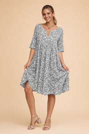 Floral Midi Dress for Women – Relaxed Summer Dress – Daisy