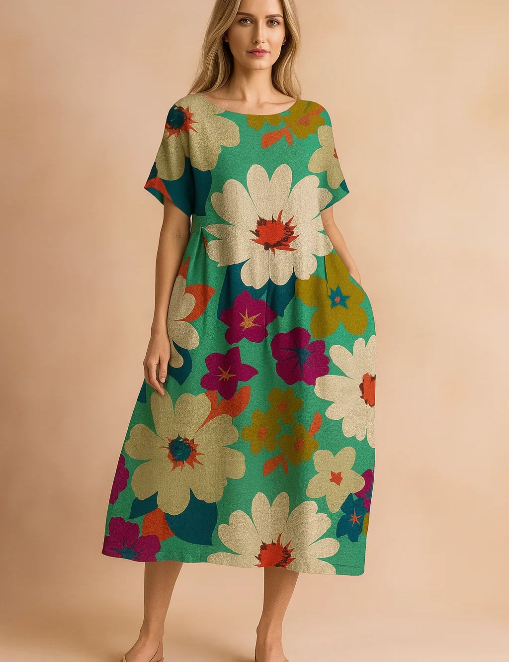 Boho Floral Dress for Women – Fitted Occasion Dress – Lottie