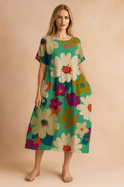 Boho Floral Dress for Women – Fitted Occasion Dress – Lottie