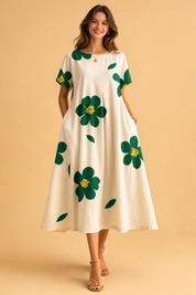 Boho Floral Dress for Women – Fitted Occasion Dress – Lottie