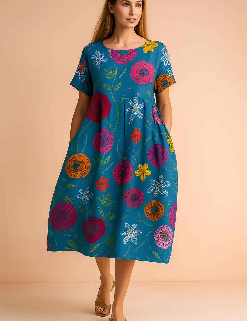 Boho Floral Dress for Women – Fitted Occasion Dress – Lottie