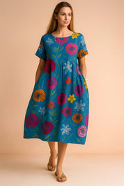 Boho Floral Dress for Women – Fitted Occasion Dress – Lottie