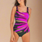 Brushstroke-Print One-Piece Swimsuit for Women – Artistic Bathing Suit 0