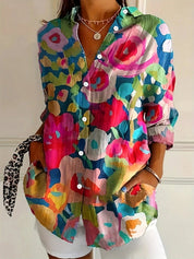 Colourful Printed Blouse for Women – Relaxed-Fit Top for Any Occasion 4