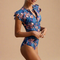 Leaf-Print One-Piece Swimsuit for Women – Zip-Front Bathing Suit for Beach & Pool 8
