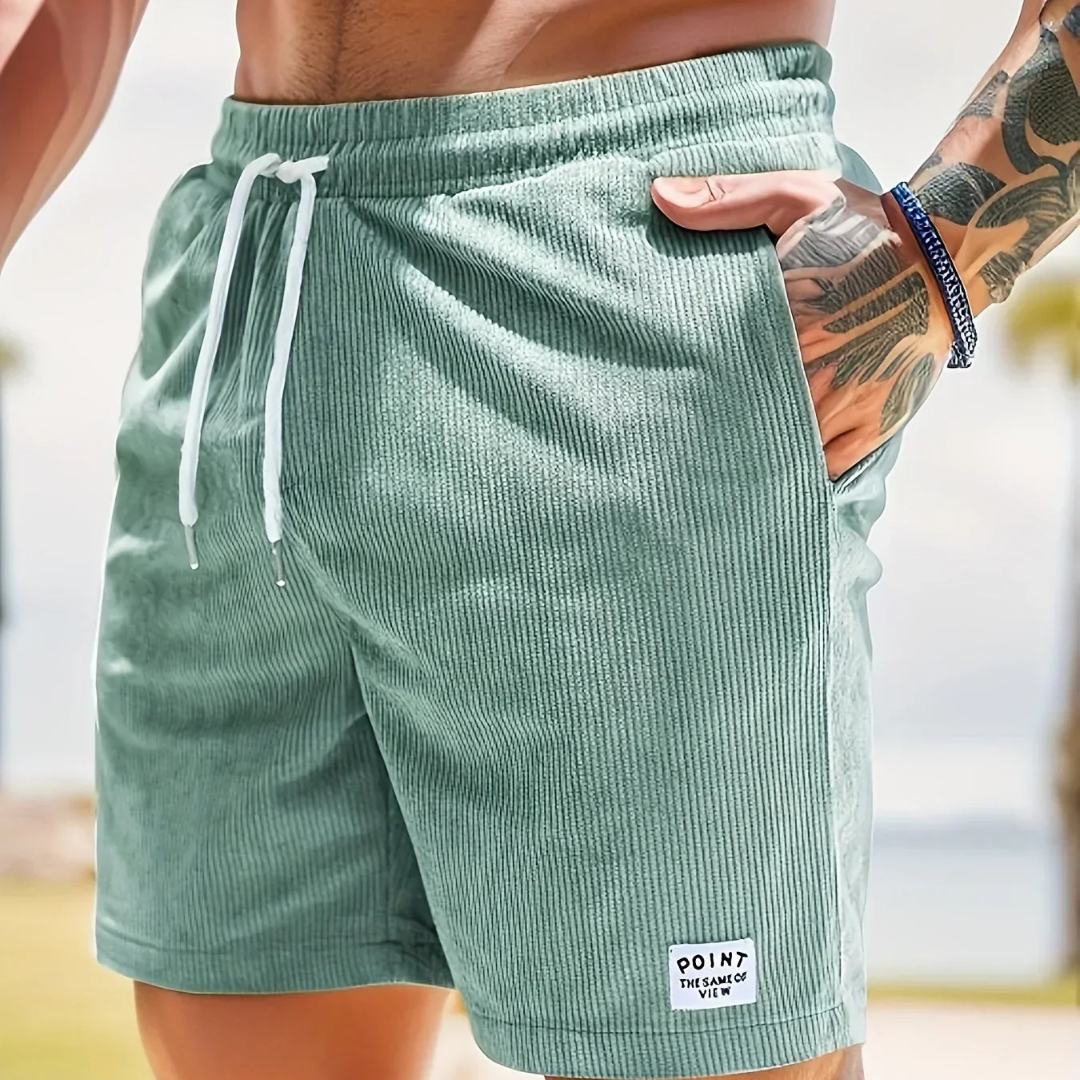 Men's Corduroy Shorts with Drawstring – Stylish Shorts for Warm Days 11