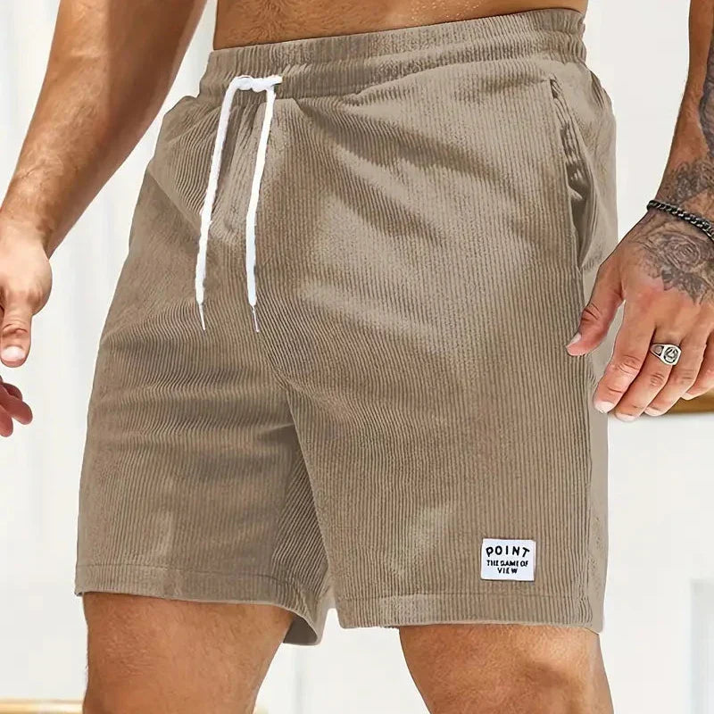 Men's Corduroy Shorts with Drawstring – Stylish Shorts for Warm Days 19