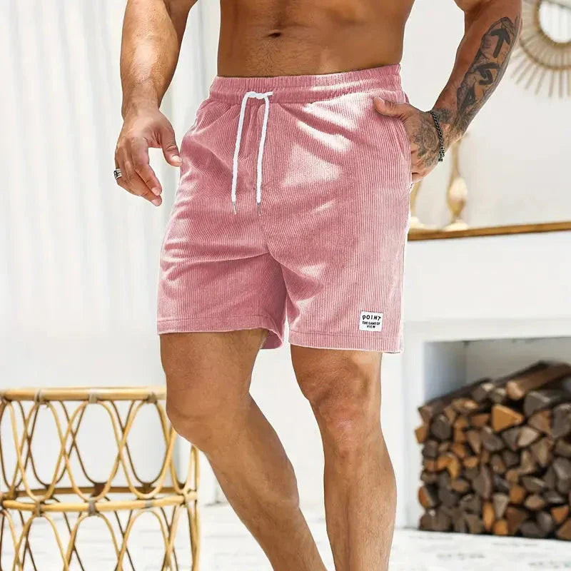 Men's Corduroy Shorts with Drawstring – Stylish Shorts for Warm Days 6