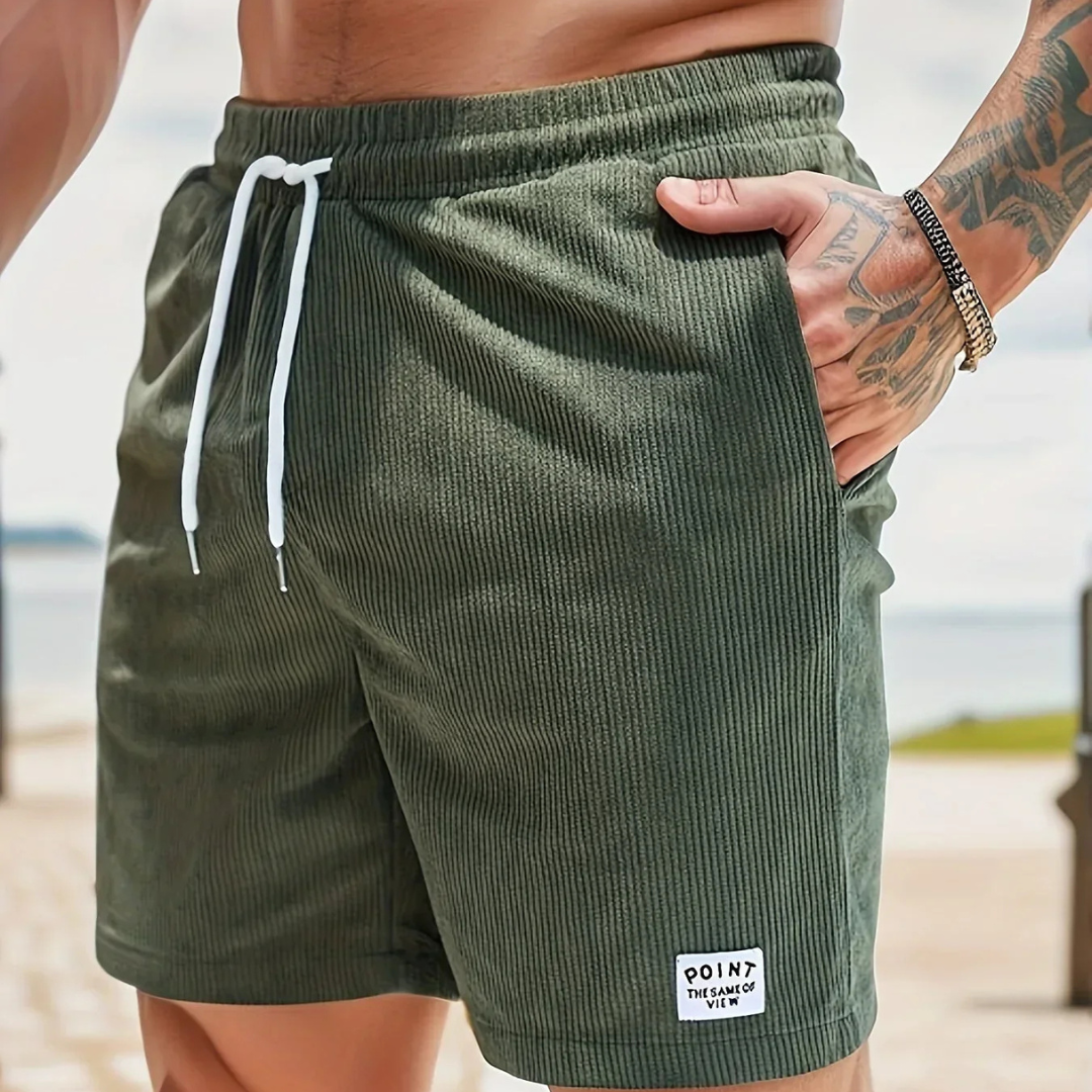 Men's Corduroy Shorts with Drawstring – Stylish Shorts for Warm Days 8