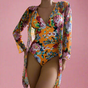 Floral One-Piece Swimsuit for Women – Deep V-Neck Summer Bathing Suit 2