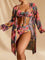 Floral Bikini & Cover-Up Set for Women – Elegant High-Waisted Summer Swimwear 11