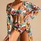 Floral Bikini & Cover-Up Set for Women – Elegant High-Waisted Summer Swimwear 3