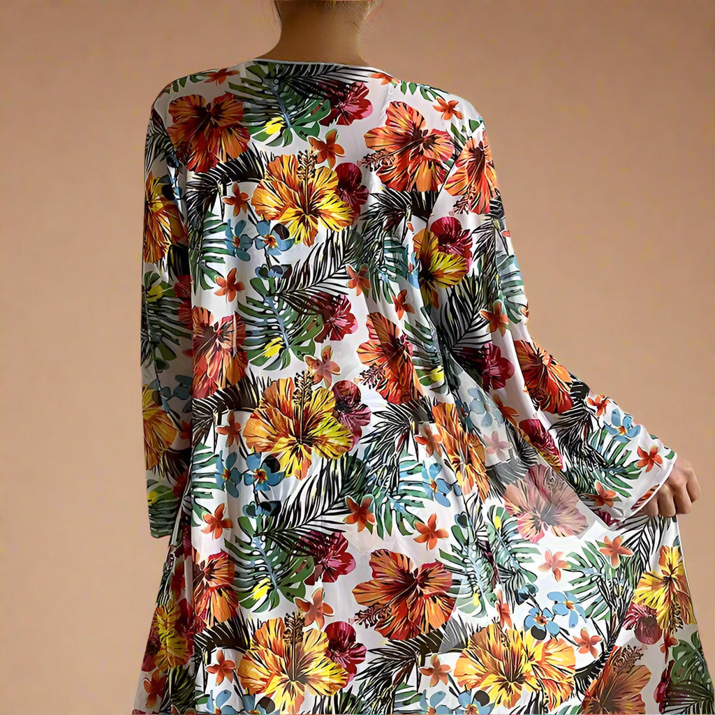 Floral Bikini & Cover-Up Set for Women – Elegant High-Waisted Summer Swimwear 5