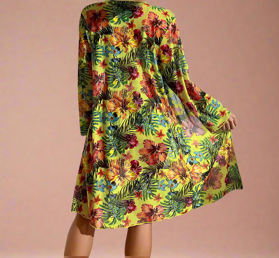 Floral Bikini & Cover-Up Set for Women – Elegant High-Waisted Summer Swimwear 7