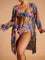 Floral Bikini & Cover-Up Set for Women – Elegant High-Waisted Summer Swimwear 9