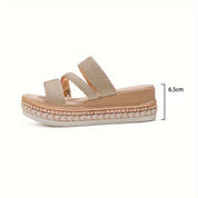 Women's Comfortable Spring Sandals – Champagne Wedge Sandals – Lorelei 6