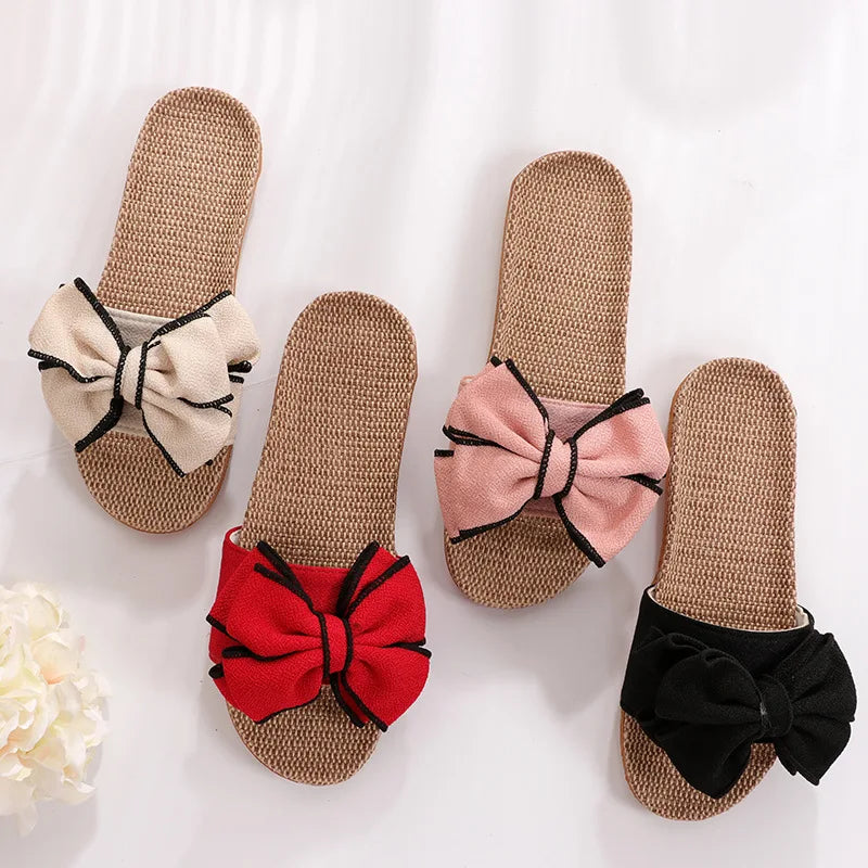 Women's Non-Slip Flat Sandals with Bow – Comfortable Summer Sandals – Lucy 3