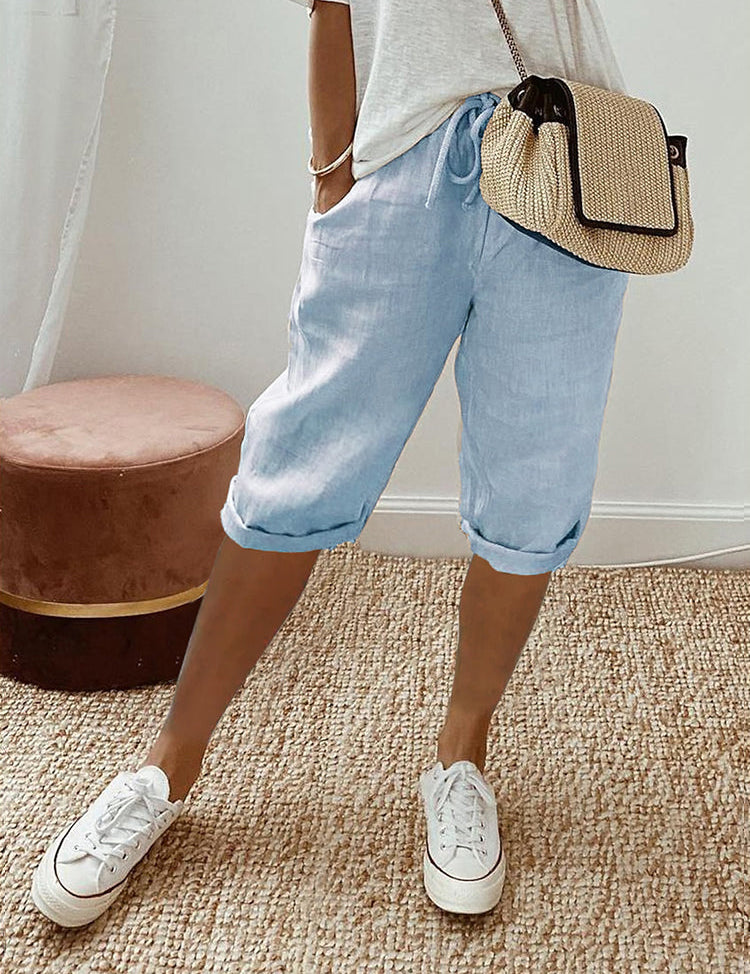 Women's Drawstring Shorts – Light Relaxed Summer Shorts 1