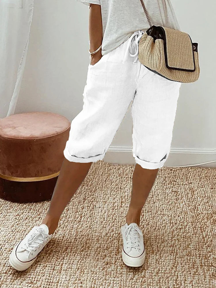 Women's Drawstring Shorts – Light Relaxed Summer Shorts 2