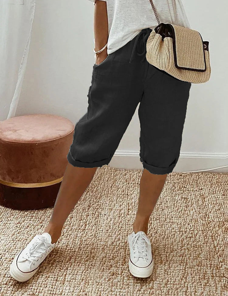 Women's Drawstring Shorts – Light Relaxed Summer Shorts 4