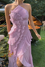 Open-Back Maxi Dress for Women – Ruffled Halter Neck Summer Dress 5