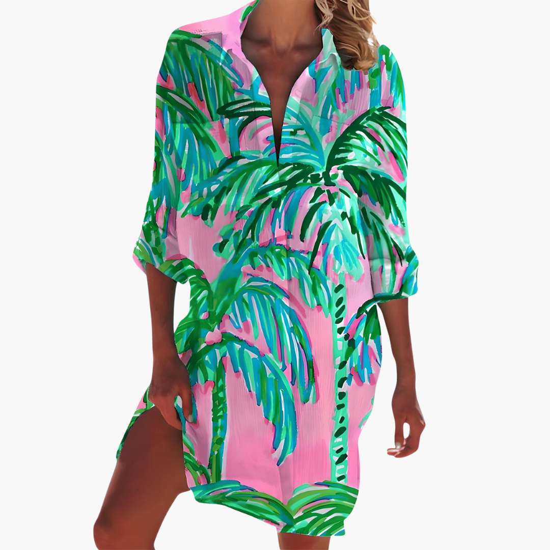 Long-Sleeve Shirt Dress for Women – Classic Collar Summer Dress 5