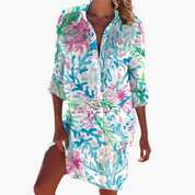 Long-Sleeve Shirt Dress for Women – Classic Collar Summer Dress 6