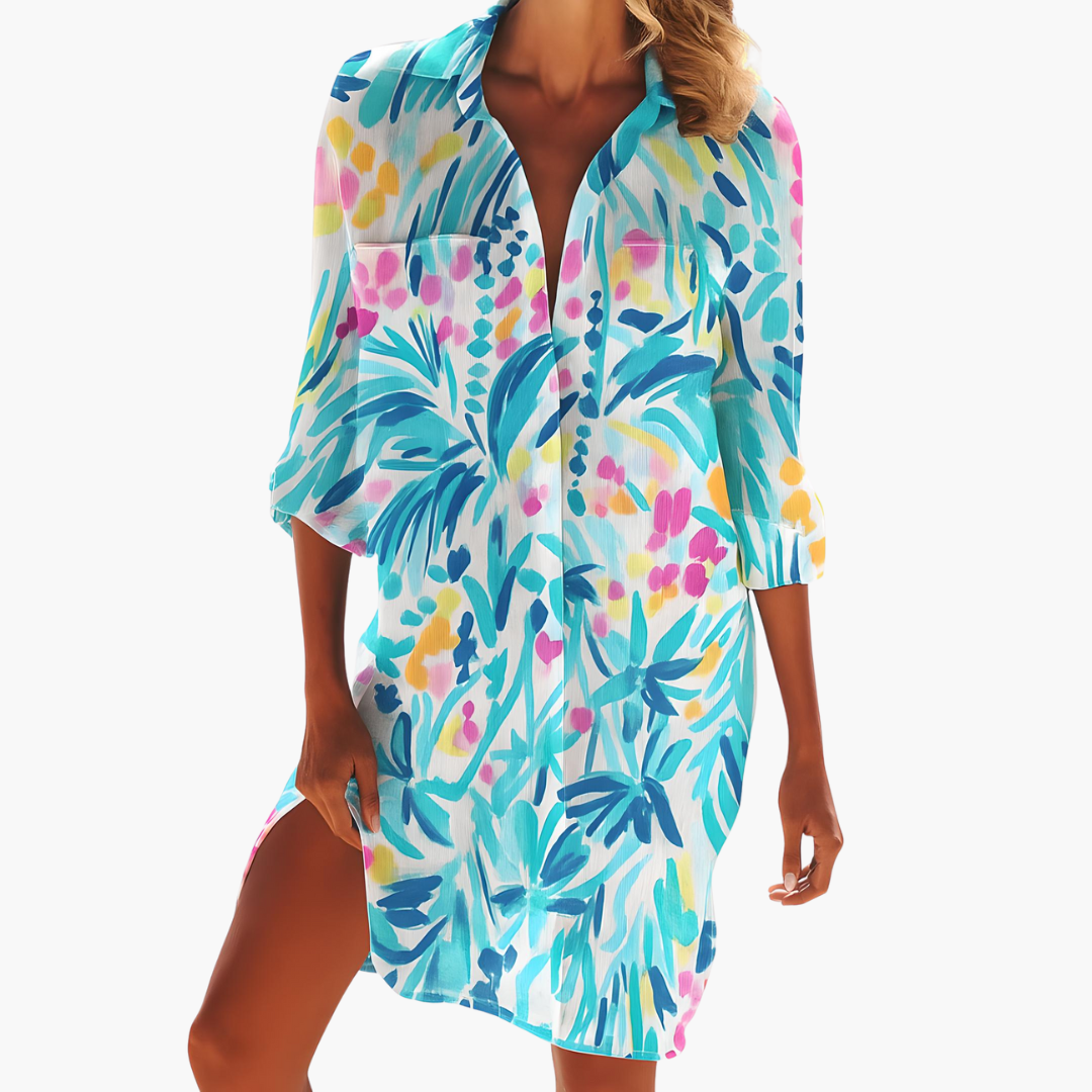 Long-Sleeve Shirt Dress for Women – Classic Collar Summer Dress 9