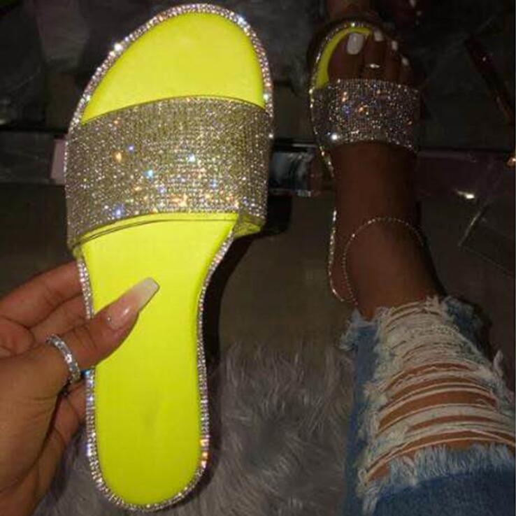 Women's Sparkle Sliders – Elegant Comfortable Summer Sliders – Lia 11