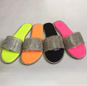 Women's Sparkle Sliders – Elegant Comfortable Summer Sliders – Lia 4