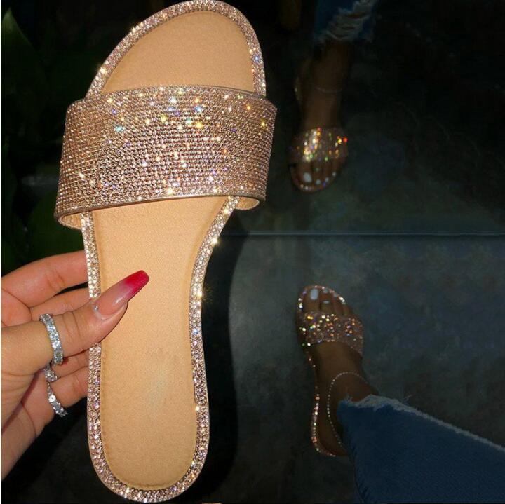 Women's Sparkle Sliders – Elegant Comfortable Summer Sliders – Lia 6