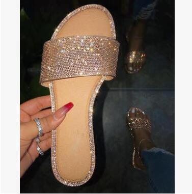 Women's Sparkle Sliders – Elegant Comfortable Summer Sliders – Lia 9