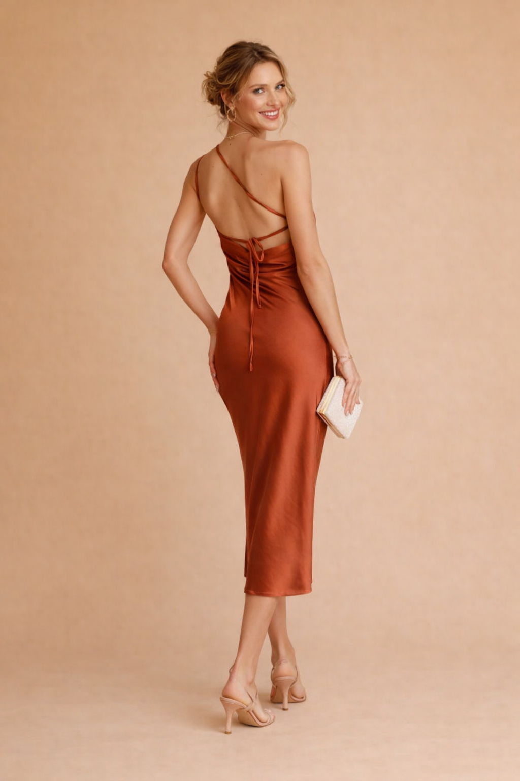 Maxi Dress for Women – One-Shoulder Open-Back Occasion Dress – Zoe
