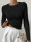 Women's Long-Sleeve Top – Elegant Premium-Fabric Piped Top – Maya 2