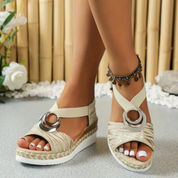 Women's Espadrille Slip-On Sandals with Textured Straps – Everyday Sandals – Mayla 5