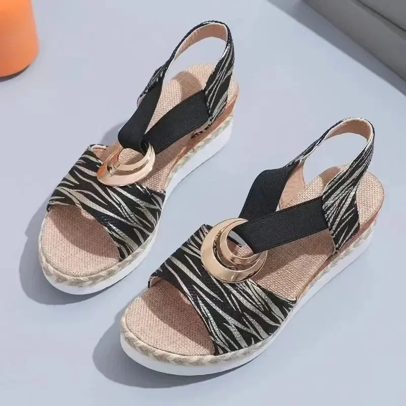 Women's Espadrille Slip-On Sandals with Textured Straps – Everyday Sandals – Mayla 7