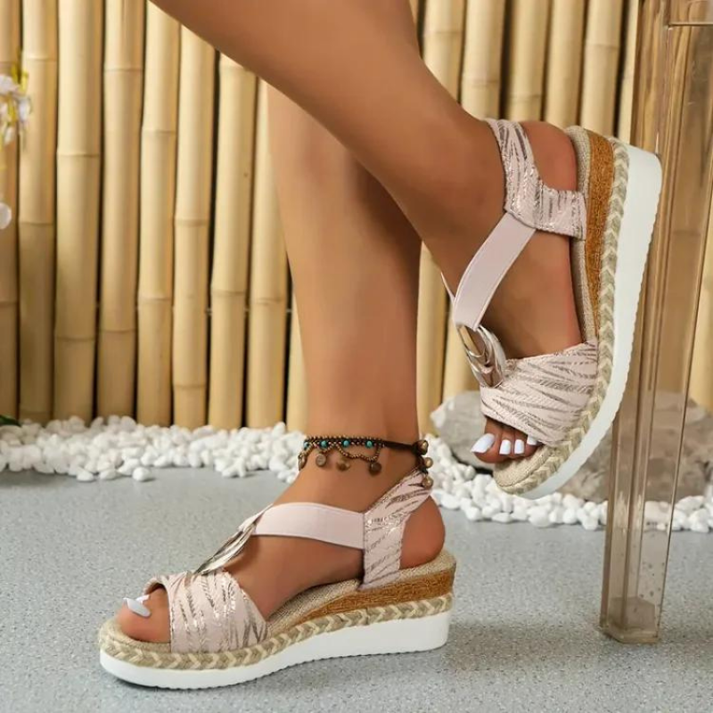 Women's Espadrille Slip-On Sandals with Textured Straps – Everyday Sandals – Mayla 9