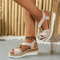 Women's Espadrille Slip-On Sandals with Textured Straps – Everyday Sandals – Mayla 9