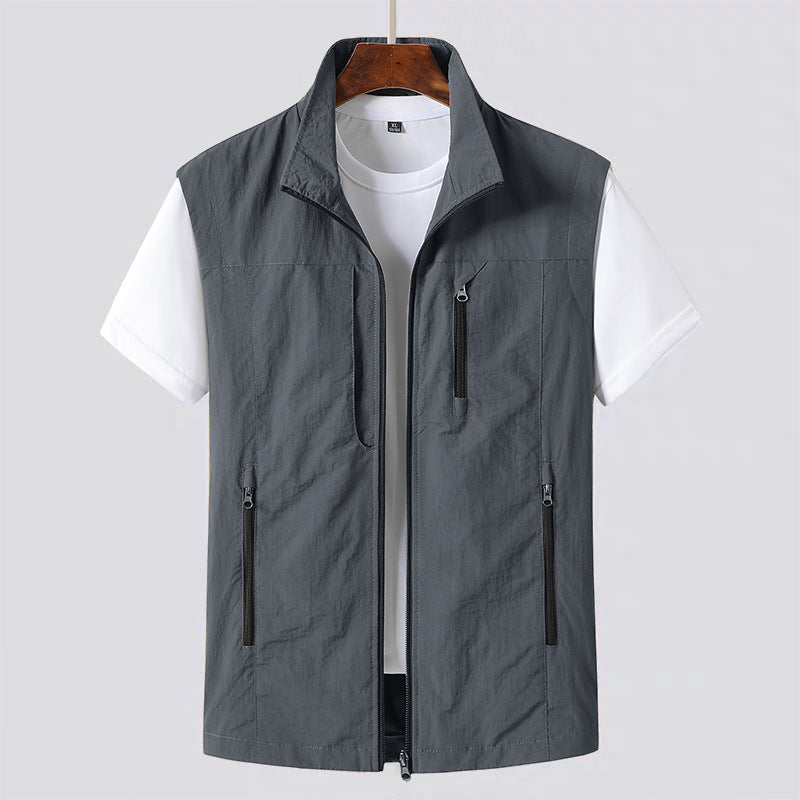 Men's Lightweight Zip Gilet – Modern Functional Utility Vest 1