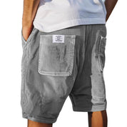 Men's Corduroy Shorts with Elastic Waist – Casual Summer Shorts 0