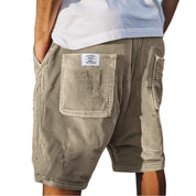 Men's Corduroy Shorts with Elastic Waist – Casual Summer Shorts 1