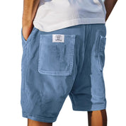 Men's Corduroy Shorts with Elastic Waist – Casual Summer Shorts 2