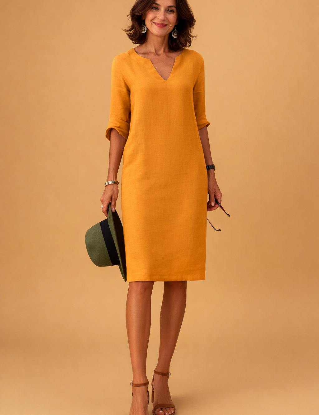 Midi Summer Dress for Women – Elegant Versatile Occasion Dress – Scarlett