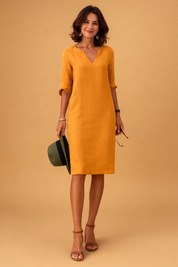 Midi Summer Dress for Women – Elegant Versatile Occasion Dress – Scarlett