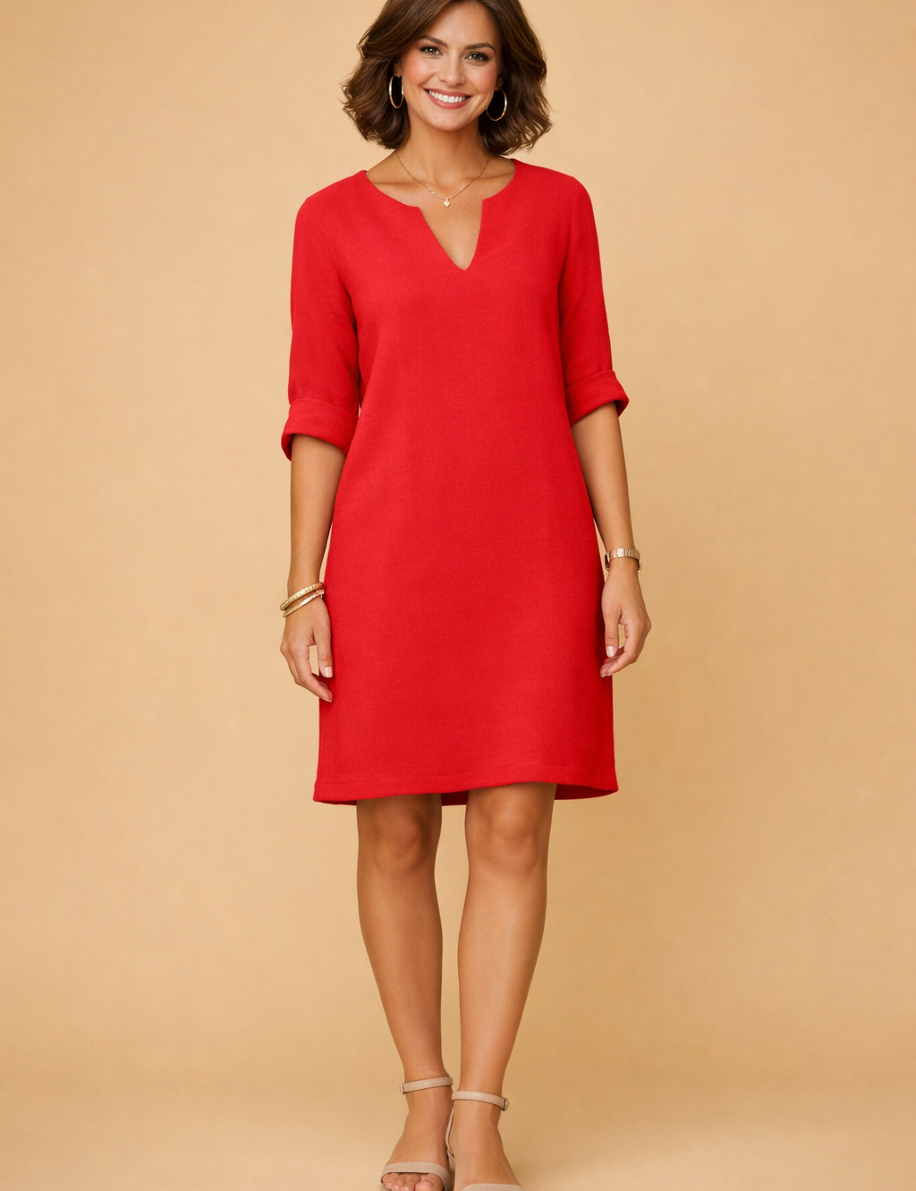 Midi Summer Dress for Women – Elegant Versatile Occasion Dress – Scarlett