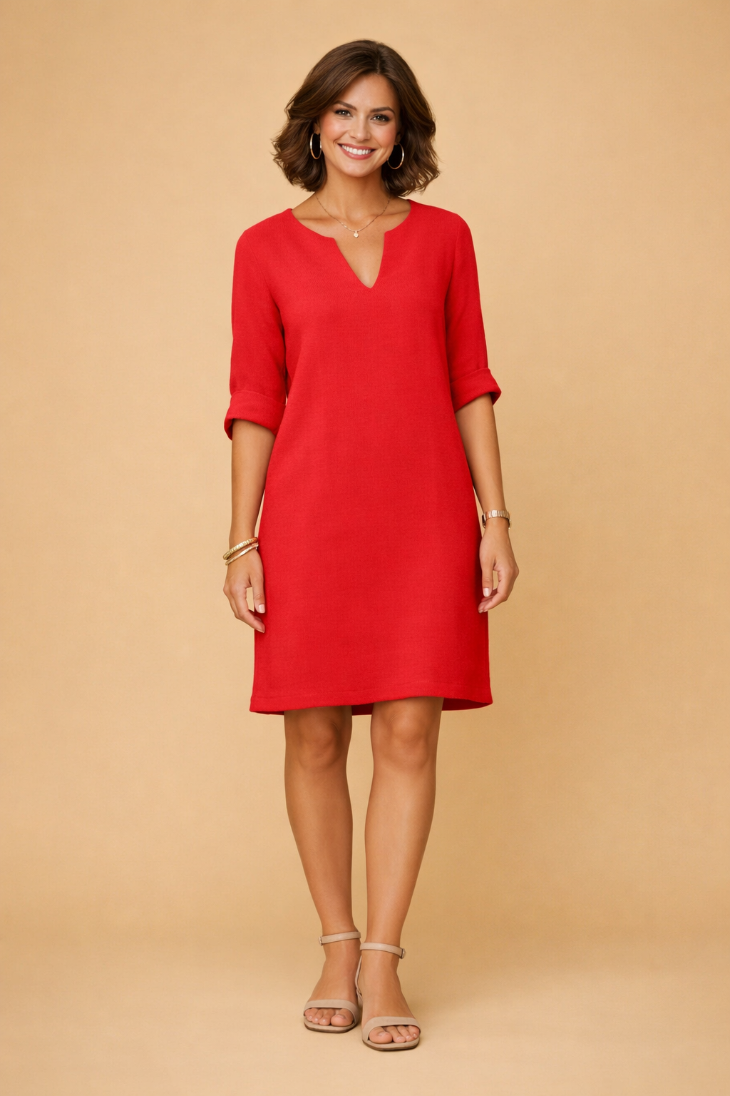 Midi Summer Dress for Women – Elegant Versatile Occasion Dress – Scarlett